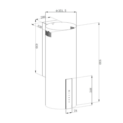Цилиндрическая вытяжка Korting KHC 35969 DW Cylinder фото 2