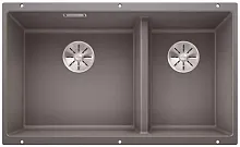 Мойка Blanco SUBLINE 430/270-U с отводной арматурой InFino® алюметаллик