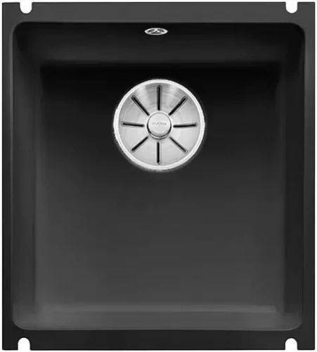 Мойка Blanco SUBLINE 375-U керамика отводная арматура InFino® черный