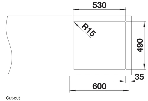 Мойка BLANCO ANDANO 500-IF/A нержавеющая сталь, клапан-автомат фото 7