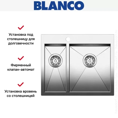 Мойка Blanco Zerox 340/180-IF/A нержавеющая сталь фото 6