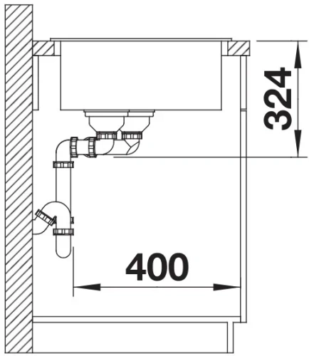 Мойка BLANCO LEGRA 8 SIlgranit кофе, чаша слева фото 5