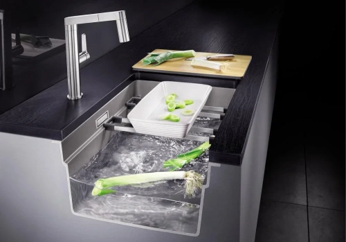 Мойка Blanco Etagon 700-U Silgranit черный клапан-автомат InFino 525891 фото 8