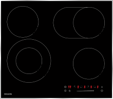 Стеклокерамическая  варочная панель GRAUDE EK 60.2 E