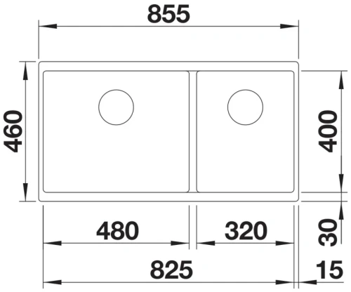 Мойка BLANCO SUBLINE 480/320-U Silgranit антрацит фото 3
