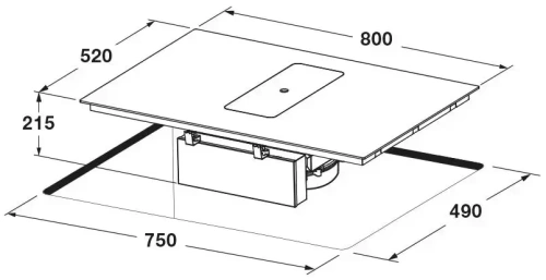 Варочная панель с встроенной вытяжкой Fulgor Milano FCLHD 8041 HID TS BK2 фото 9