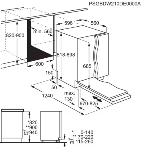 Встраиваемая посудомоечная машина AEG FSE75768P фото 8