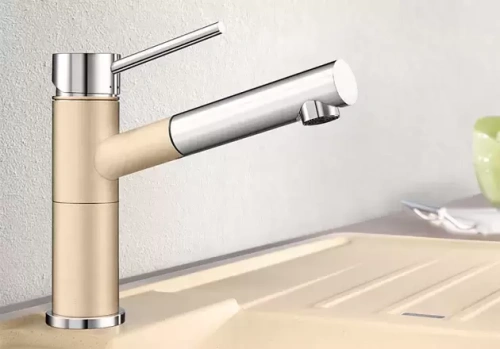 Смеситель Blanco Alta-S compact chrome/Silgranit темная скала фото 3