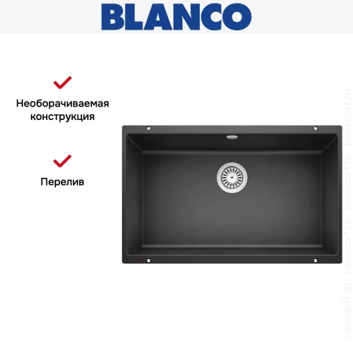 Мойка Blanco ROTAN 700-U Silgranit антрацит фото 9