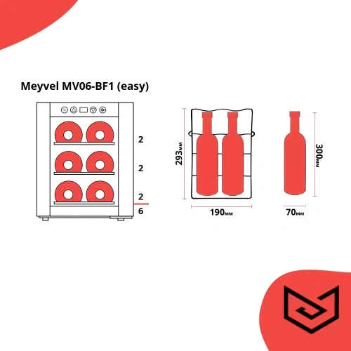 Винный шкаф Meyvel MV06-BSF1 (easy) фото 5