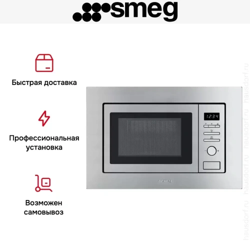 Встраиваемая микроволновая печь Smeg FMI020X фото 6
