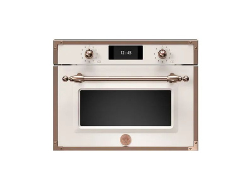 Компактный духовой шкаф Bertazzoni F457HERMWTAC комбинированный с микроволновой печью, 60x45 см, слоновая кость/медь Слоновая кость / медь фото 2