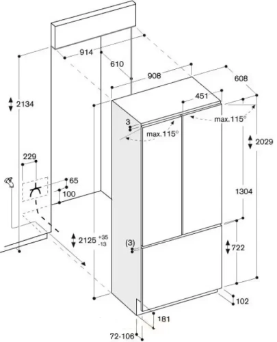 Встраиваемый холодильник Gaggenau RY 492-301 фото 3