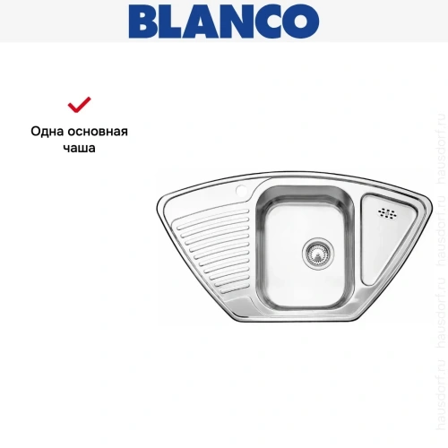 Мойка Blanco Tipo 9E нержавеющая сталь матовая фото 4