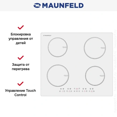 Индукционная варочная панель Maunfeld CVI594WH фото 7