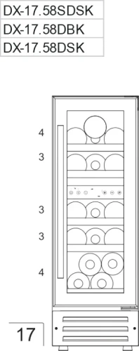 Винный шкаф Dunavox DAUF-17.58DBH фото 4