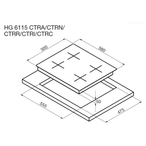 Газовая варочная панель Korting HG 6115 CTRI фото 3